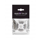 Эластичное эрекционное кольцо с черными «ресничками» - Sextaz - в Томске купить с доставкой