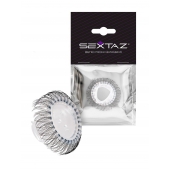 Эластичное эрекционное кольцо с длинными черными «ресничками» - Sextaz - в Томске купить с доставкой