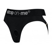 Черные трусики для насадок Heroine Lingerie Harness - size XL - Strap-on-me - купить с доставкой в Томске