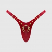 Красный пояс для фиксации насадок Strap-On-Me Leatherette Harness Fabulous - Strap-on-me - купить с доставкой в Томске