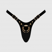 Черный пояс для фиксации насадок Strap-On-Me Leatherette Harness Fabulous - Strap-on-me - купить с доставкой в Томске