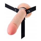 Мужской полый страпон на регулируемых ремешках - 22 см. - Sex Expert - купить с доставкой в Томске