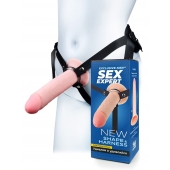 Мужской полый страпон на регулируемых ремешках - 22 см. - Sex Expert - купить с доставкой в Томске