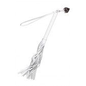 Белая кожаная плеть - 50 см. - Pecado - купить с доставкой в Томске