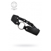 Черный кожаный чокер-ошейник со скруглёнными углами - Pecado - купить с доставкой в Томске