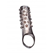 Дымчатая насадка на пенис с выпуклостями - 11 см. - Sex Expert - в Томске купить с доставкой