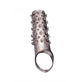 Дымчатая насадка на пенис с шипами и выпуклостями - 12 см. - Sex Expert - в Томске купить с доставкой