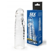 Прозрачная закрытая насадка на член - 15 см. - Sex Expert - в Томске купить с доставкой