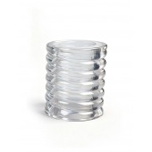 Прозрачная сквозная насадка на пенис с ребрышками - Sex Expert - в Томске купить с доставкой