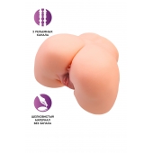 Телесный мастурбатор в форме попки с 2 любовными входами - No Name - в Томске купить с доставкой