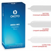 Презервативы OKOTO Mega Mix - 18 шт. - Sitabella - купить с доставкой в Томске