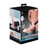 Телесный полый страпон с вибрацией Erection Agents - 24,1 см. - NMC - купить с доставкой в Томске