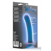Синяя насадка с гладкой поверхностью Surrender 5.75 Inch Intermediate Pegging Dildo - 14,6 см. - Blush Novelties - купить с доставкой в Томске