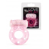 Розовое эрекционное виброкольцо с бабочкой - 1137 - в Томске купить с доставкой