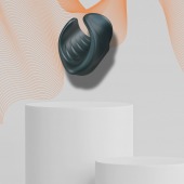 Серый сквозной мастурбатор с вибрацией Manwan Starter - Manwan - в Томске купить с доставкой