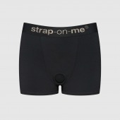 Черные трусики-боксеры для фиксации насадок Strap-on-me Harness Lingerie Allure - size XS - Strap-on-me - купить с доставкой в Томске