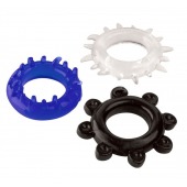 Набор из 3 эрекционных колец разного цвета и рельефа - Boys of Toys - в Томске купить с доставкой