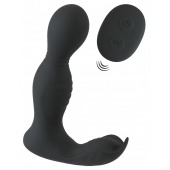 Черная анальная пробка с вибрацией, вращением и пультом ДУ RC Butt Plug with 2 Functions - Orion - в Томске купить с доставкой