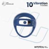 Синее интерактивное эрекционное виброкольцо Rank - Intoyou - в Томске купить с доставкой