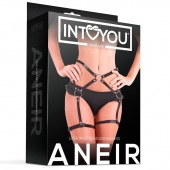 Черные стрепы на бёдра Aneir - Intoyou - купить с доставкой в Томске