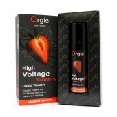 Жидкий вибратор Orgie High Voltage Strawberry - 15 мл. - ORGIE - купить с доставкой в Томске