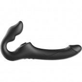 Черный безремневой страпон с 3 моторами - Ibiza - купить с доставкой в Томске