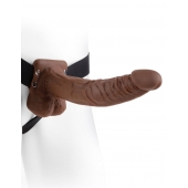 Полый мужской фаллопротез Hollow Strap-On with Balls - 24 см. - Pipedream - купить с доставкой в Томске
