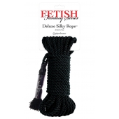 Черная веревка для фиксации Deluxe Silky Rope - 9,75 м. - Pipedream - купить с доставкой в Томске