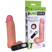 Фаллическая насадка Харнесс UNICOCK 7  с вибрацией - 19 см. - LOVETOY (А-Полимер) - купить с доставкой в Томске