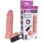 Фаллическая насадка Харнесс UNICOCK 8  с вибрацией - 20 см. - LOVETOY (А-Полимер) - купить с доставкой в Томске