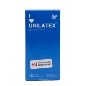 Классические презервативы Unilatex Natural Plain - 12 шт. + 3 шт. в подарок - Unilatex - купить с доставкой в Томске