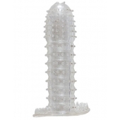 Гелевая прозрачная насадка c шипами - 12 см. - Toyfa Basic - в Томске купить с доставкой Гелевая прозрачная насадка c шипами - 12 см. - Toyfa Basic - в Томске купить с доставкой