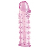Гелевая розовая насадка на фаллос с шипами - 12 см. - Toyfa Basic - в Томске купить с доставкой Гелевая розовая насадка на фаллос с шипами - 12 см. - Toyfa Basic - в Томске купить с доставкой