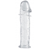 Гладкая прозрачная насадка с усиками под головкой - 12,5 см. - Toyfa Basic - в Томске купить с доставкой Гладкая прозрачная насадка с усиками под головкой - 12,5 см. - Toyfa Basic - в Томске купить с доставкой