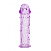 Гладкая фиолетовая насадка с усиками под головкой - 12,5 см. - Toyfa Basic - в Томске купить с доставкой Гладкая фиолетовая насадка с усиками под головкой - 12,5 см. - Toyfa Basic - в Томске купить с доставкой