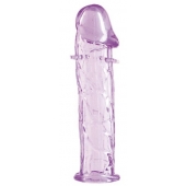 Гладкая фиолетовая насадка с усиками под головкой - 12,5 см. - Toyfa Basic - в Томске купить с доставкой Гладкая фиолетовая насадка с усиками под головкой - 12,5 см. - Toyfa Basic - в Томске купить с доставкой