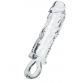 Прозрачная насадка с петлёй для фиксации - 14 см. - ToyFa - в Томске купить с доставкой