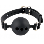 Силиконовый кляп-шар с отверстиями для дыхания Silicone Breathable Ball Gag Small - Pipedream - купить с доставкой в Томске