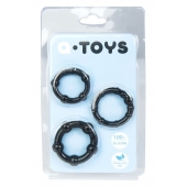 Набор из 3 чёрных эрекционных колец A-toys - A-toys - в Томске купить с доставкой