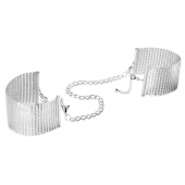 Серебристые наручники-браслеты Desir Metallique Handcuffs - Bijoux Indiscrets - купить с доставкой в Томске