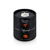 Массажная свеча с ароматом клубники Bougie de Massage Gourmande Fraise - 80 мл. - Plaisir Secret - купить с доставкой в Томске