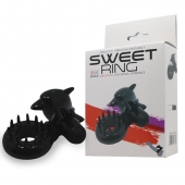 Чёрное эрекционное виброкольцо Sweet Ring с дельфинчиком - Baile - в Томске купить с доставкой