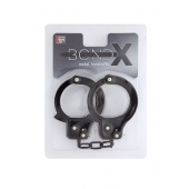 Чёрные наручники из листового металла BONDX METAL CUFFS BLACK - Dream Toys - купить с доставкой в Томске
