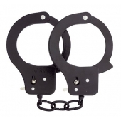 Чёрные наручники из листового металла BONDX METAL CUFFS BLACK - Dream Toys - купить с доставкой в Томске