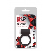 Чёрное эрекционное виброкольцо LIT-UP SILICONE STIMU RING 3 BLACK - Dream Toys - в Томске купить с доставкой