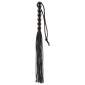 Чёрная мини-плеть из резины Rubber Mini Whip - 22 см. - Blush Novelties - купить с доставкой в Томске