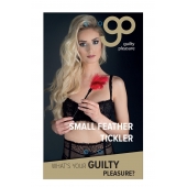 Пластиковая метелочка с красными пёрышками Small Feather Tickler - 32 см. - Blush Novelties - купить с доставкой в Томске