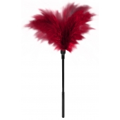 Пластиковая метелочка с красными пёрышками Small Feather Tickler - 32 см. - Blush Novelties - купить с доставкой в Томске