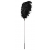Стек с большим чёрным пером Large Feather Tickler - 65 см. - Blush Novelties - купить с доставкой в Томске
