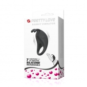 Чёрное эрекционное кольцо с вибрацией Rabbit Vibrator - Baile - в Томске купить с доставкой